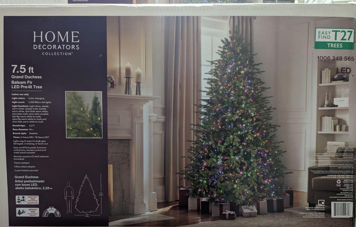 Home Decorators 7.5″ Christmas Tree Grand Duchess Balsam Fir Color