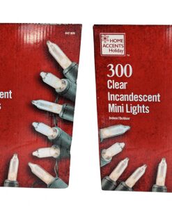 2-PACK Home Accents Holiday 300L Clear Incandescent Mini Lights