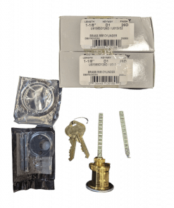 2-PACK US Lock 1-1/8" Cylinder Solid Brass D1 Keyway Chrome US1565D126D U013952