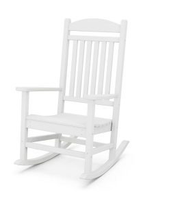 POLYWOOD Grant Park White Plastic Outdoor Rocking Chair