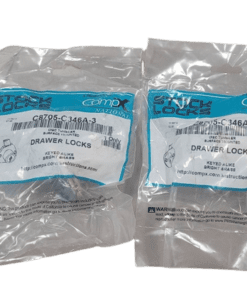 2-PACK CompX Drawer Lock in Bright Brass with 2 Keys - C8705-C346A-3