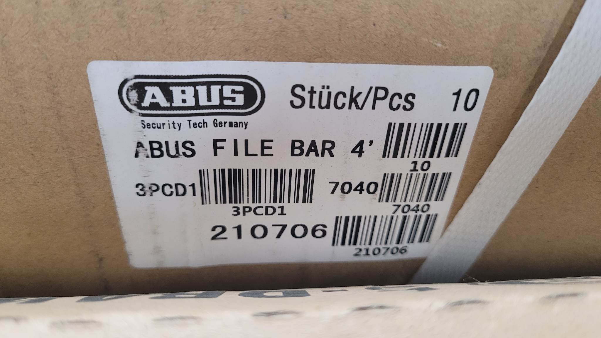 ABUS File Locking Bar in Silver Powder Coat High Security 3PCD1 Garland Home Center