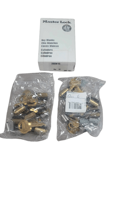15-Piece Locksmith Practice Set - Clear Transparent Padlock And Euro Cylinder