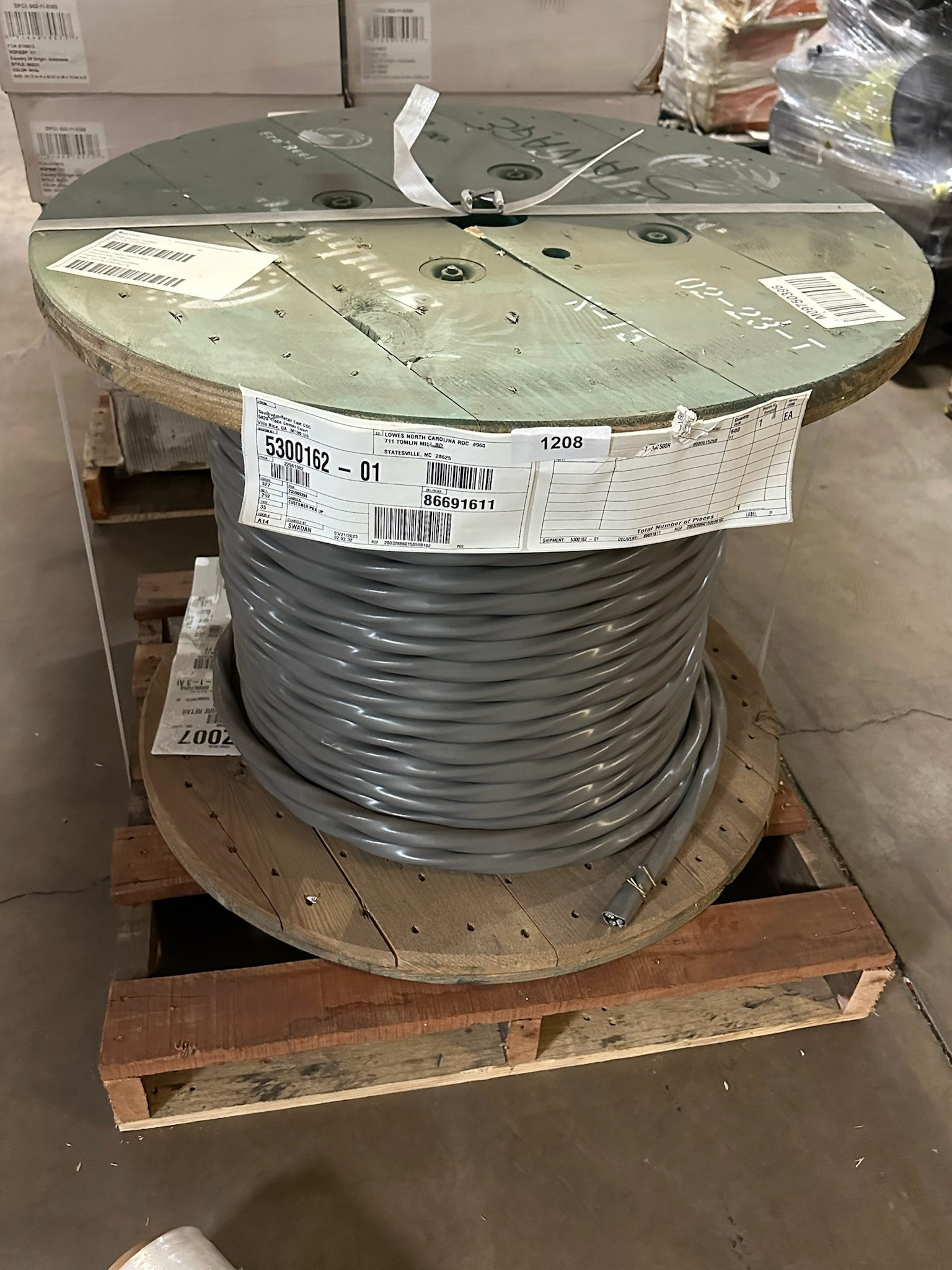 Southwire 500 ft. 1113 Gray Stranded AL SER Cable Garland Home Center