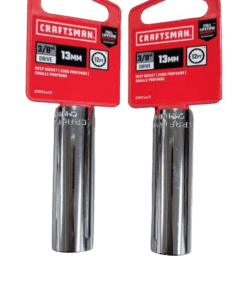 2-PACK Craftsman 13 mm x 3/8 in. drive Metric 12 Point Deep Socket