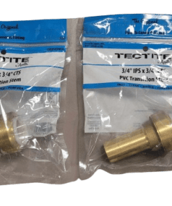2-PACK Tectite 3/4" IPS Brass Push-Connect x 3/4" CTS Street Transition Adapter