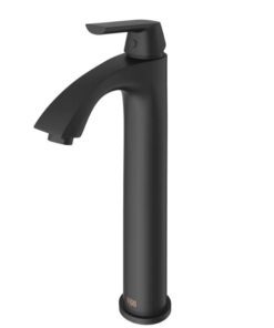 VIGO Linus Single Handle Single-Hole Bathroom Vessel Faucet in Matte Black