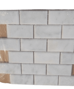 10-PACK MSI Greecian White Beveled 12" x 12" Polished Marble Mosaic Tile