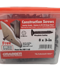 Grabber Screws #8 3 in. Phillips Bugle-Head Drywall Screws (5 lb.-Pack) 23195