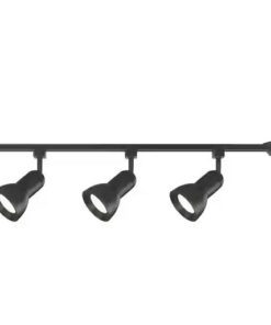 Hampton Bay 4 ft. 3-Light Black Integrated LED Linear Track Lighting Kit