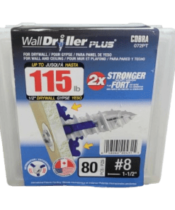 Cobra Walldriller Anchor #8 Hollow Wall Self Drilling Anchor with Screw