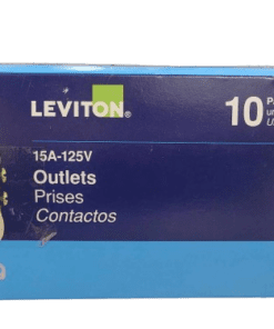 10-PACK Leviton 15-Amp Residential Grade Grounding Duplex Outlet in Ivory