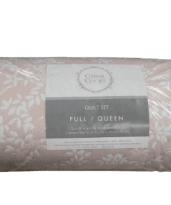 Cedar Court Annabella 3-Piece Rose Blush Soft Cotton Blend Quilt Set - Queen