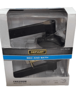 Defiant Freedom Matte Black Bed/Bath Door Lever