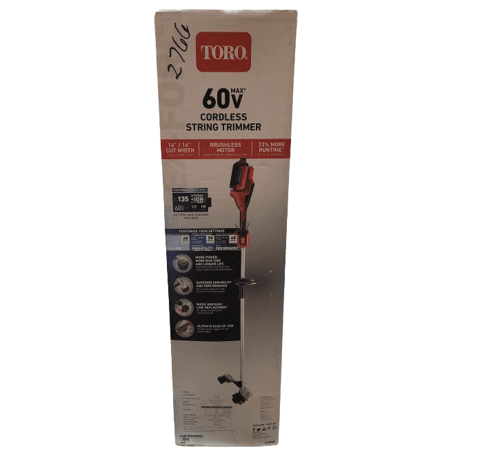 Toro FlexForce 60V 14/16″ String Trimmer with Battery &Charger 51830