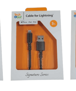 3-PACK Tech&Go 3-Ft Cable for Lightning Charge in Gray For Iphone/Ipad/Ipod