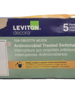 5-PACK Leviton 15-Amp 120/277 Volt Single Pole Decora Rocker Switch in White