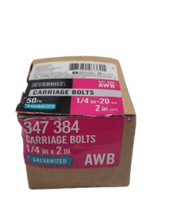 Everbilt 1/4 in.-20 x 2 in. Galvanized Carriage Bolt (50-Pack)