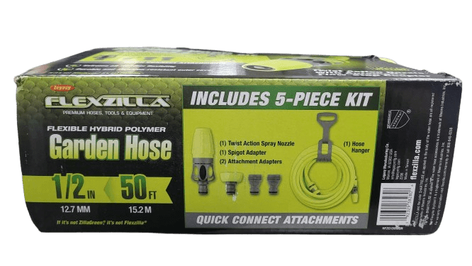 Flexzilla Garden Hose 50ft With Quick Connect Kit - Lightweight Flexible ZillaGreen