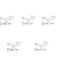 5-PACK National Hardware N279-711 Contoured Hinge Pin Door Stop in White