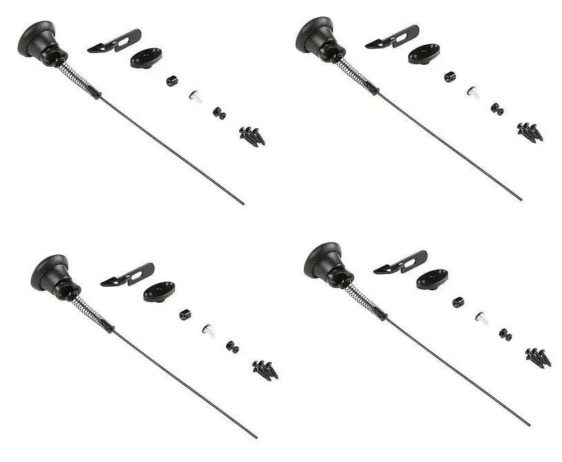 4-PACK National Hardware 13.78 in. L Black Automatic Gate Latch Pull ...