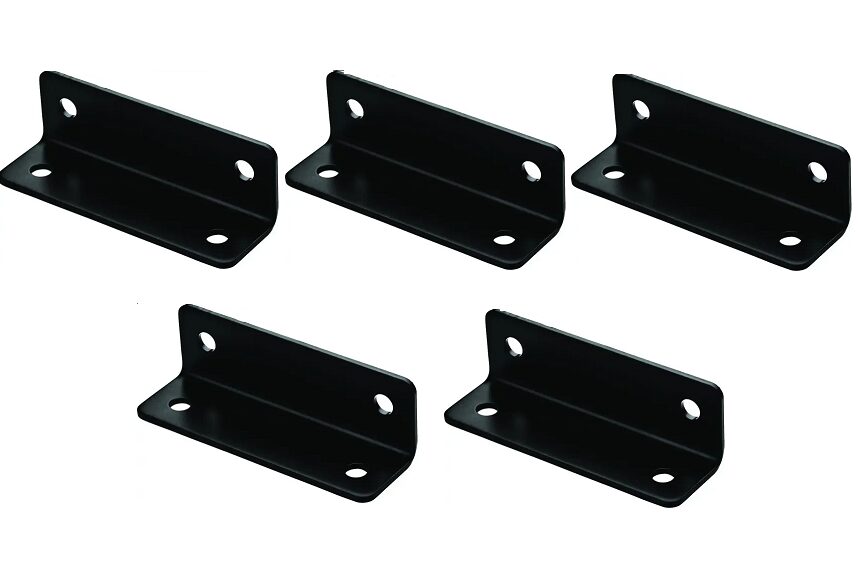 National MFG Staffa Angolare In Acciaio 12,7 Cm - Colore Nero - Squadretta Di Fissaggio Per Ripiani E Mobili