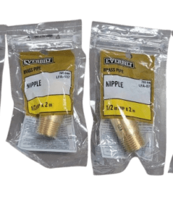 4-PACK Everbilt 1/2 in. x 2 in. MIP Brass Nipple Fitting