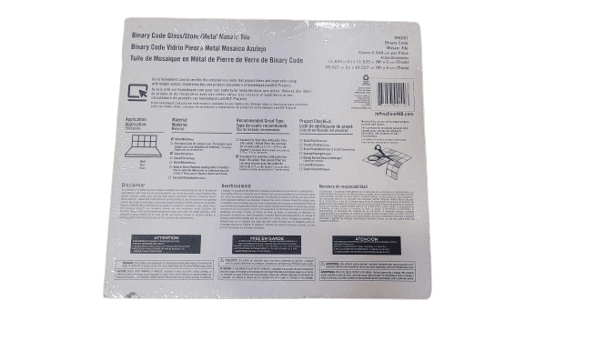 14-PACK Jeffrey Court Binary Code 11.6″ x 11.7″ Glass & Metal Mosaic ...