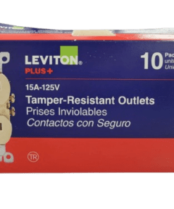 10-PACK Leviton 15-Amp 125-V Duplex Outlet/Receptacle In Ivory T5320-IMP