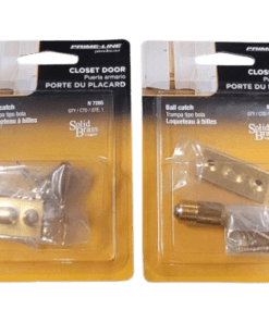 2-PACK Prime-Line Bright Brass, Ball Bullet Catch and Strike