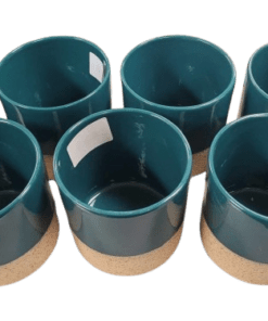 7-PACK Home Decorators Collection 4" Stonewear Cylindrical Planter in Everglade