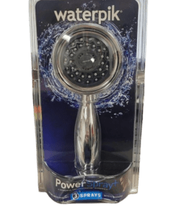 Waterpik 3-Spray 3.3 in. Single Wall Mount Low Flow Handheld Shower Head in Chrome