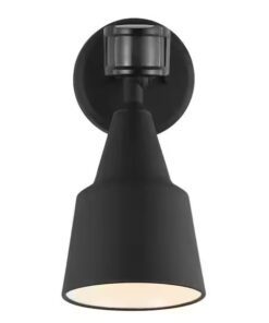 Generation Lighting Single Head Black Motion Activiated Flood Light with Photo Cell