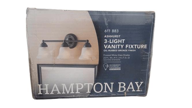 Hampton Bay Ashhurst 3-Light Oil Rubbed Bronze Vanity Light